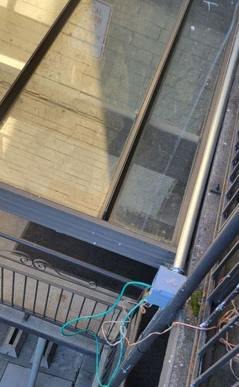 Conduit CAT6a Pull — Conduit routed along the walkway