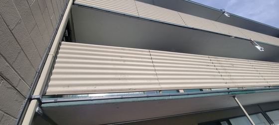 Exterior — Run along the underside of the walkways