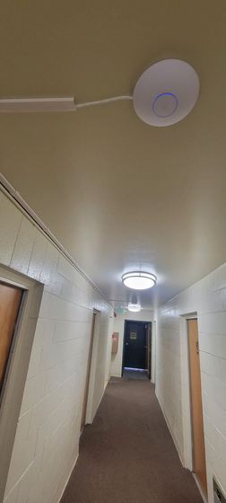 Raceways — Interior hallway CAT6 → UniFi APs